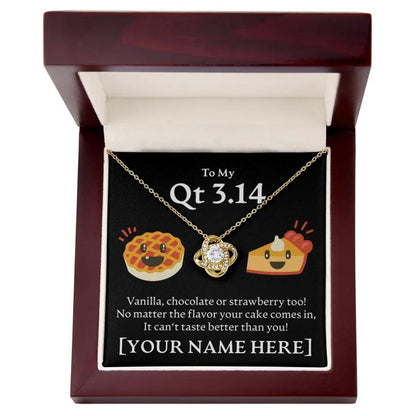 Personalized - To My Cutie Pie - Love Knot Necklace - JustFamilyThings