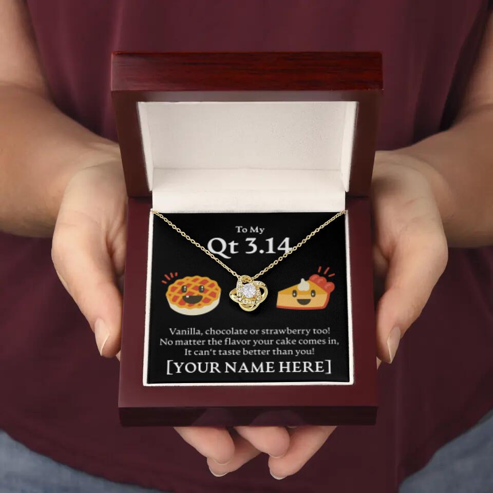 Personalized - To My Cutie Pie - Love Knot Necklace - JustFamilyThings