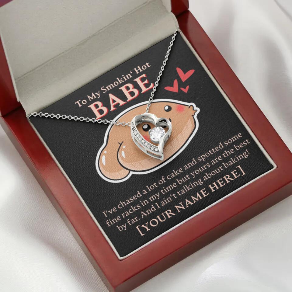 Personalized - To My Smokin' Hot Babe - Forever Love Necklace - JustFamilyThings