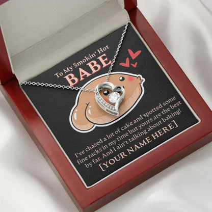 Personalized - To My Smokin' Hot Babe - Forever Love Necklace - JustFamilyThings