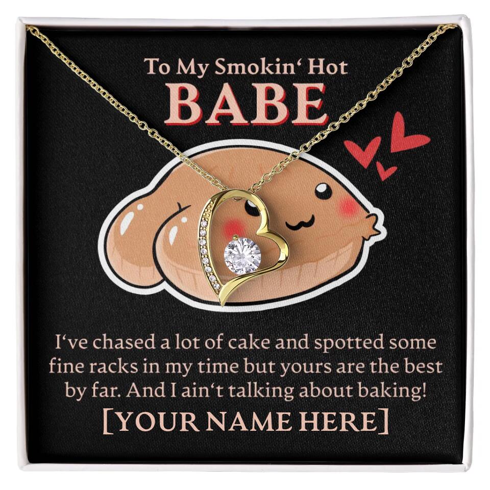 Personalized - To My Smokin' Hot Babe - Forever Love Necklace - JustFamilyThings