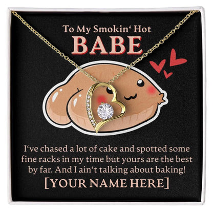 Personalized - To My Smokin' Hot Babe - Forever Love Necklace - JustFamilyThings