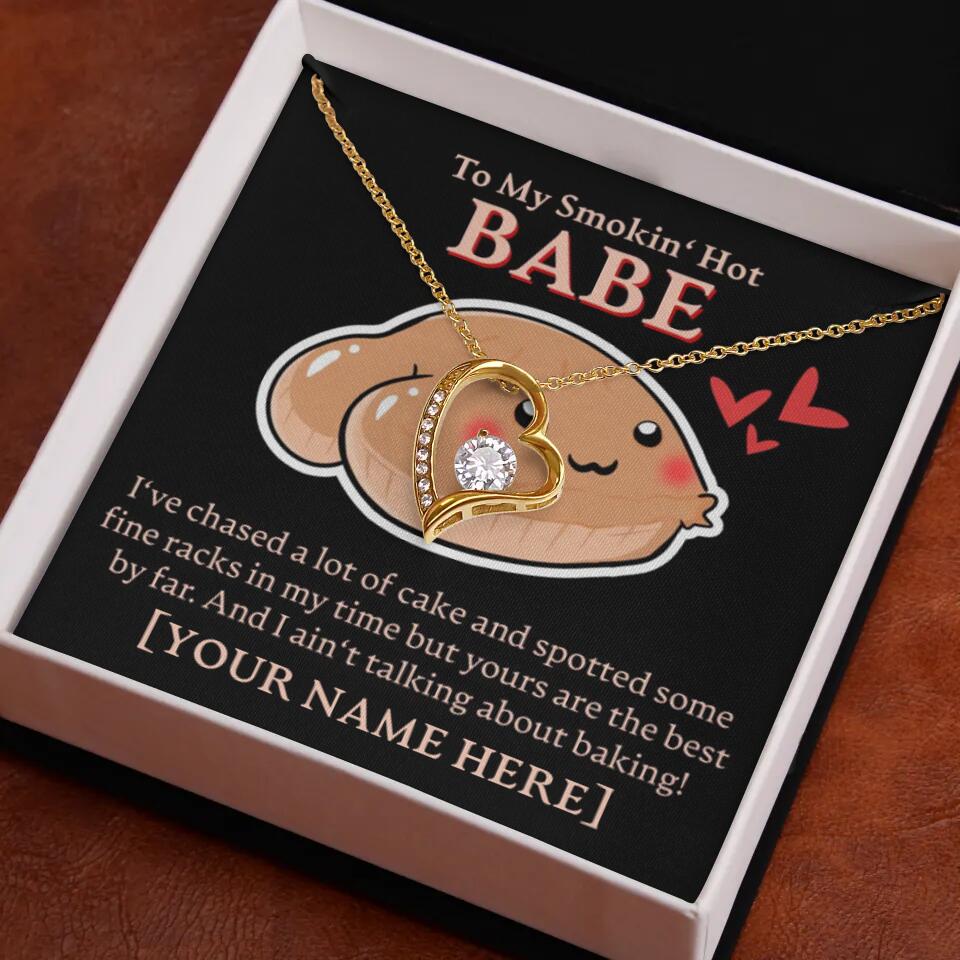 Personalized - To My Smokin' Hot Babe - Forever Love Necklace - JustFamilyThings