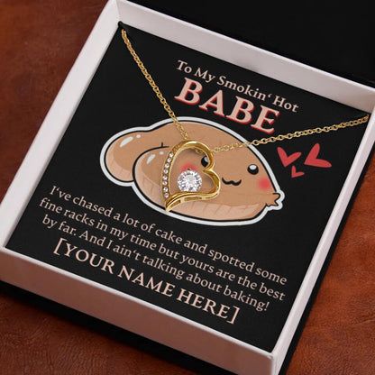 Personalized - To My Smokin' Hot Babe - Forever Love Necklace - JustFamilyThings