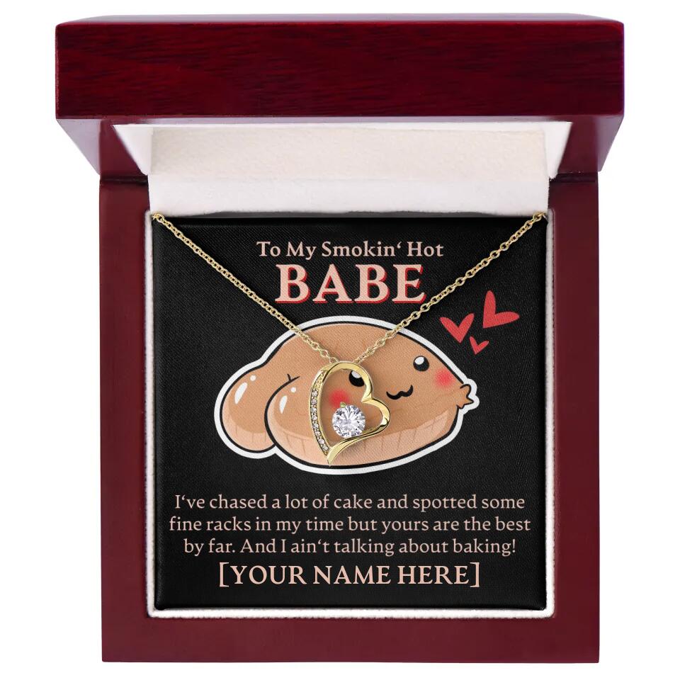 Personalized - To My Smokin' Hot Babe - Forever Love Necklace - JustFamilyThings
