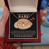 Load image into Gallery viewer, Personalized - To My Smokin&#39; Hot Babe - Forever Love Necklace - JustFamilyThings
