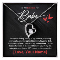 Load image into Gallery viewer, To My Smokin&#39; Hot Babe - Forever Love Necklace - JustFamilyThings
