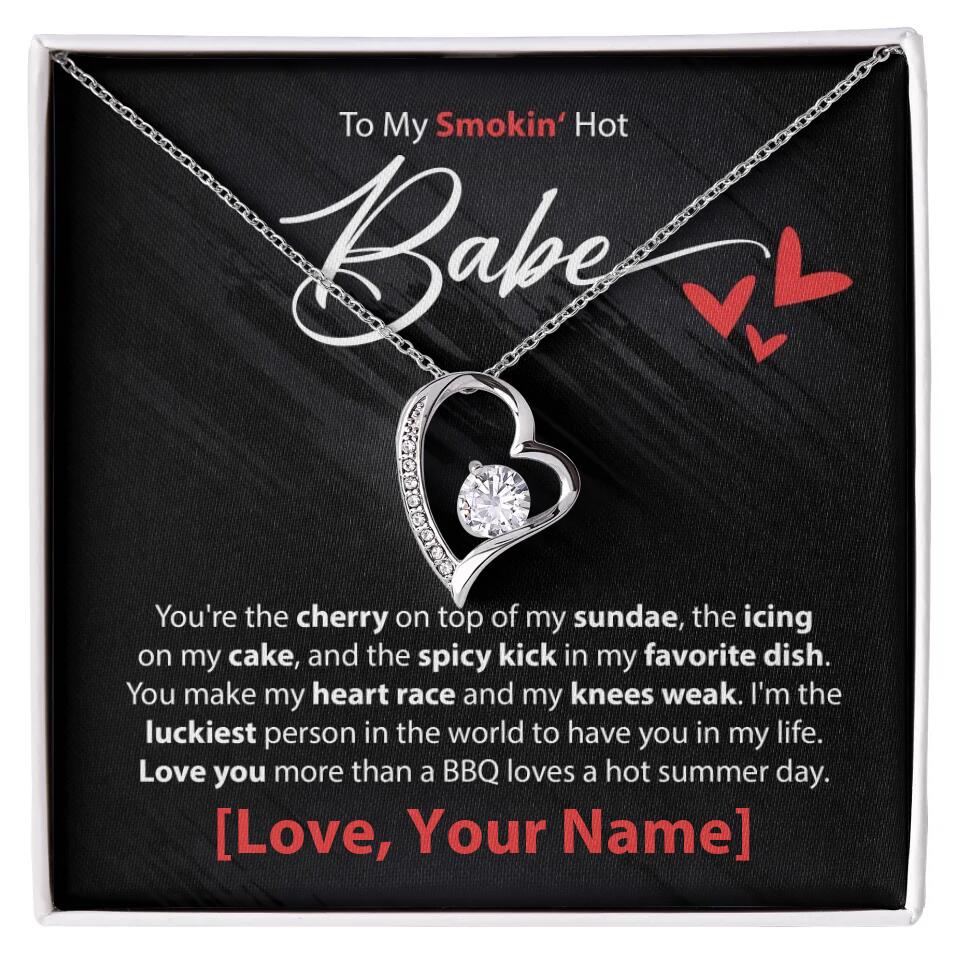 To My Smokin' Hot Babe - Forever Love Necklace - JustFamilyThings