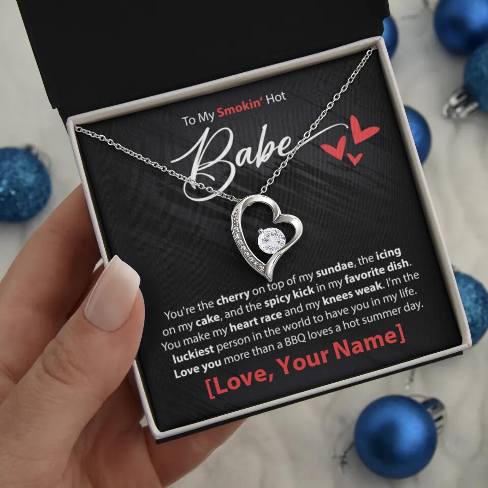 To My Smokin' Hot Babe - Forever Love Necklace - JustFamilyThings