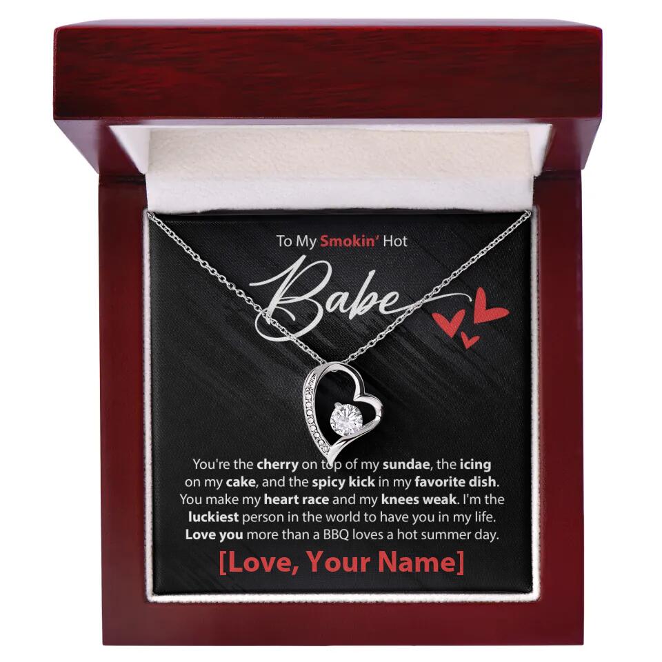 To My Smokin' Hot Babe - Forever Love Necklace - JustFamilyThings