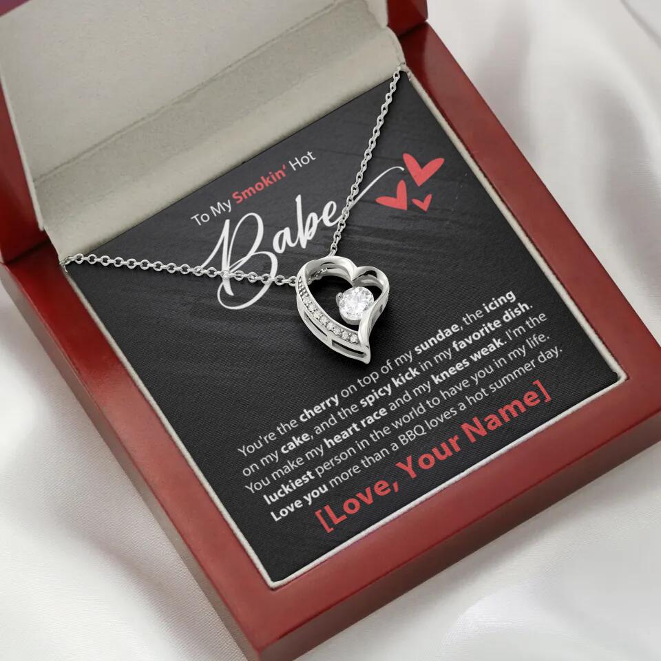 To My Smokin' Hot Babe - Forever Love Necklace - JustFamilyThings