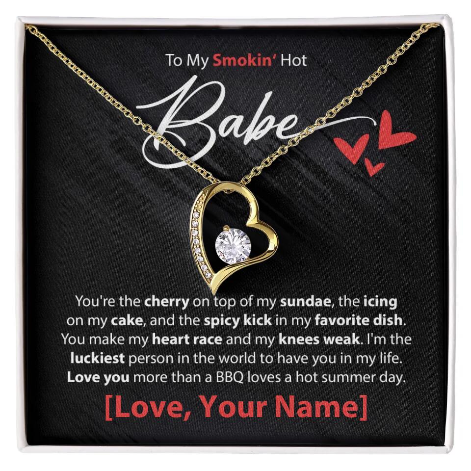 To My Smokin' Hot Babe - Forever Love Necklace - JustFamilyThings