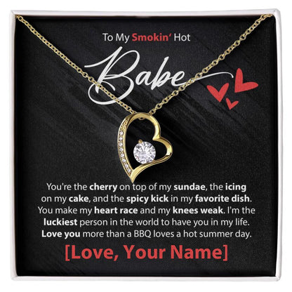 To My Smokin' Hot Babe - Forever Love Necklace - JustFamilyThings