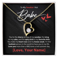 Load image into Gallery viewer, To My Smokin&#39; Hot Babe - Forever Love Necklace - JustFamilyThings
