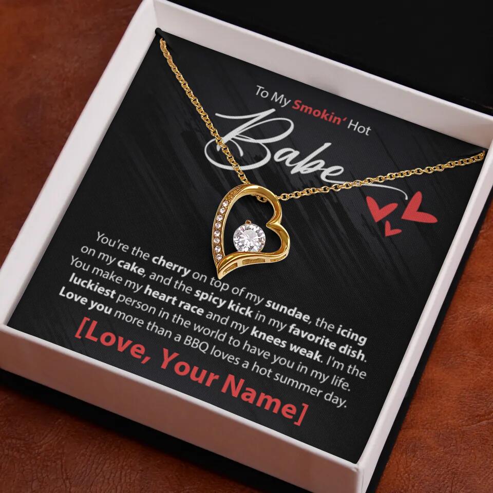 To My Smokin' Hot Babe - Forever Love Necklace - JustFamilyThings