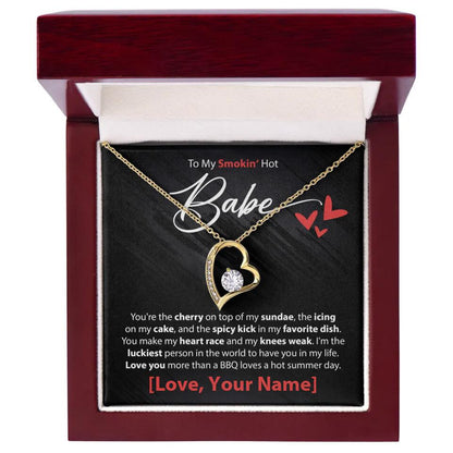To My Smokin' Hot Babe - Forever Love Necklace - JustFamilyThings