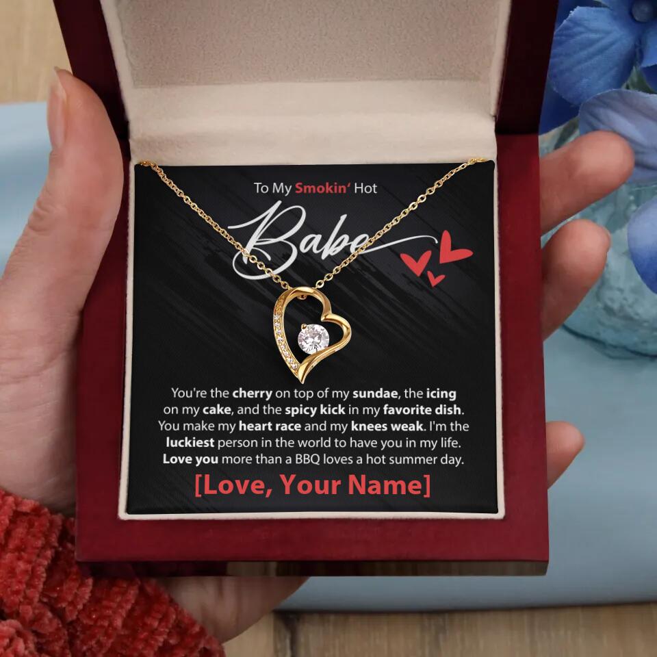 To My Smokin' Hot Babe - Forever Love Necklace - JustFamilyThings