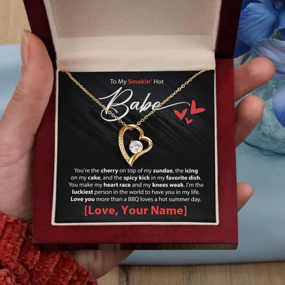 To My Smokin' Hot Babe - Forever Love Necklace - JustFamilyThings