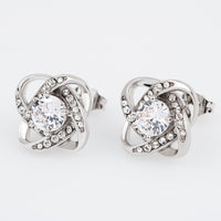 Load image into Gallery viewer, Love Knot Stud Earrings - JustFamilyThings
