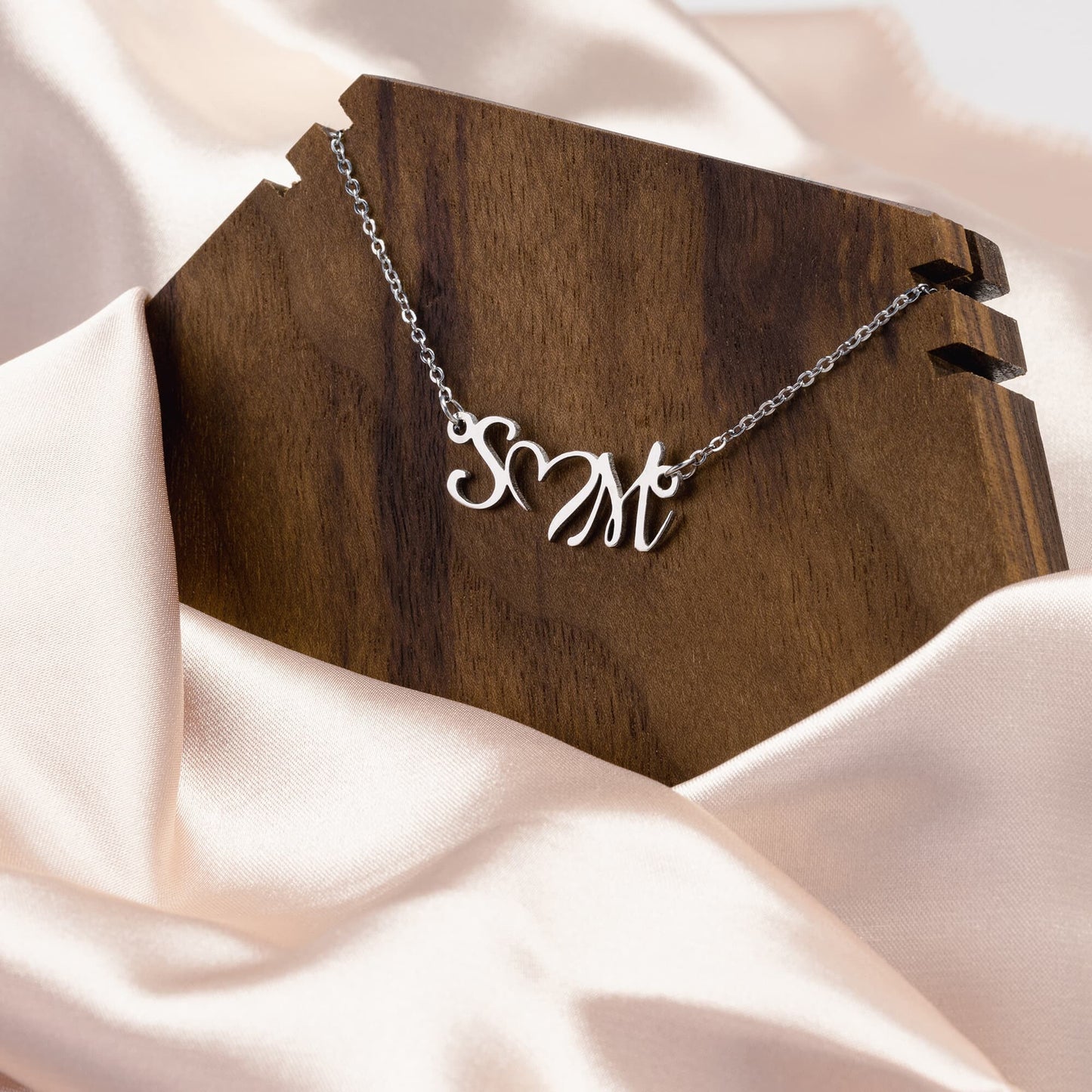 Initial Heart Necklace - JustFamilyThings