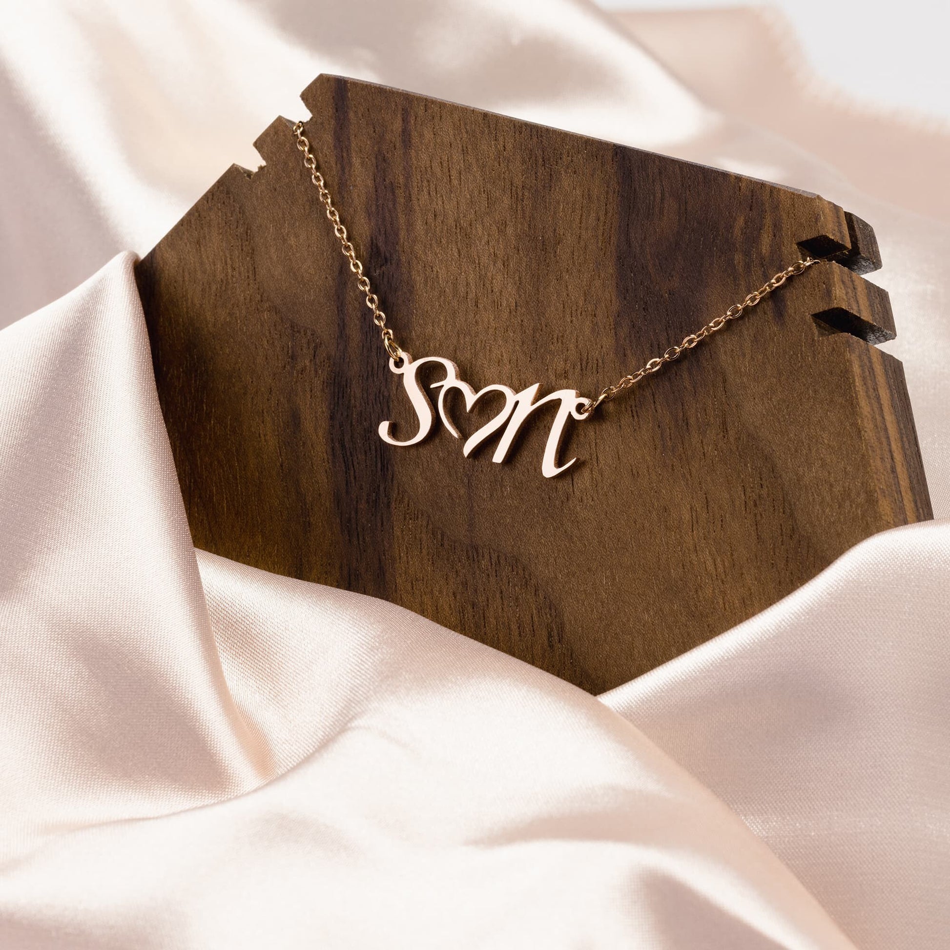 Initial Heart Necklace - JustFamilyThings