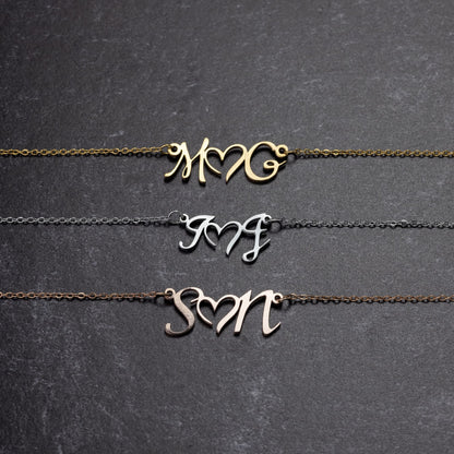 Initial Heart Necklace - JustFamilyThings
