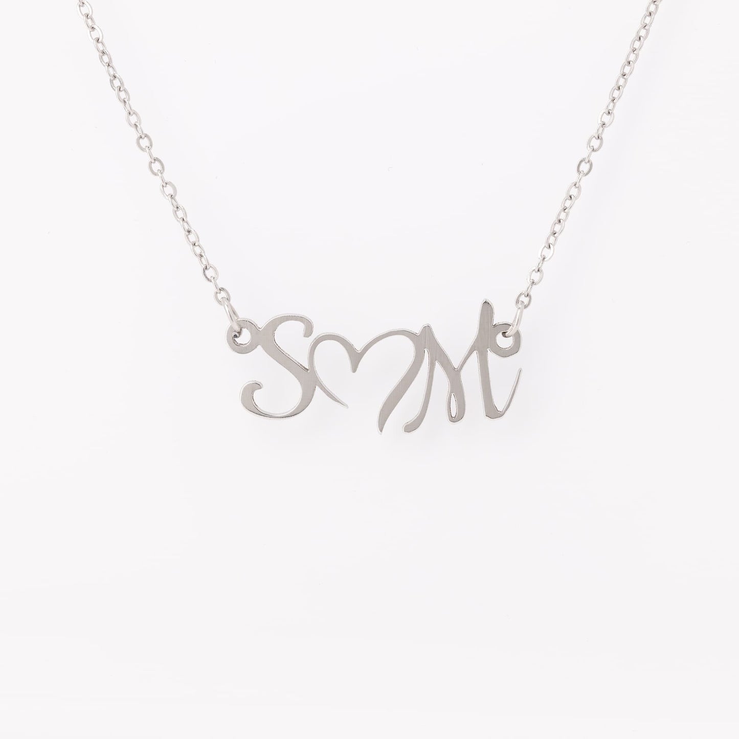Initial Heart Necklace - JustFamilyThings