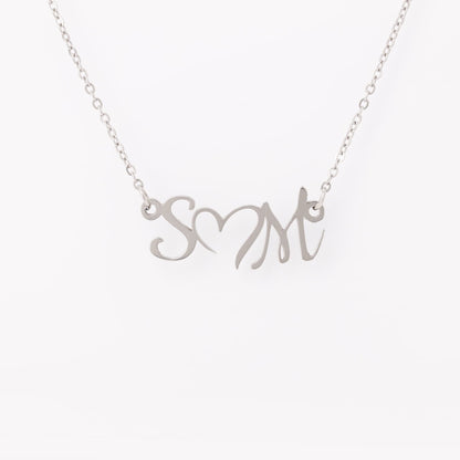 Initial Heart Necklace - JustFamilyThings