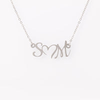 Load image into Gallery viewer, Initial Heart Necklace - JustFamilyThings
