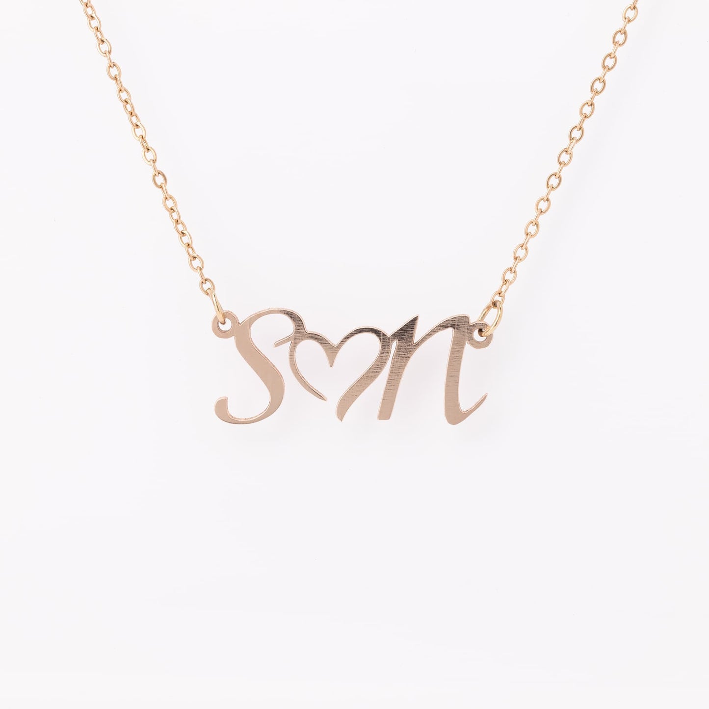 Initial Heart Necklace - JustFamilyThings