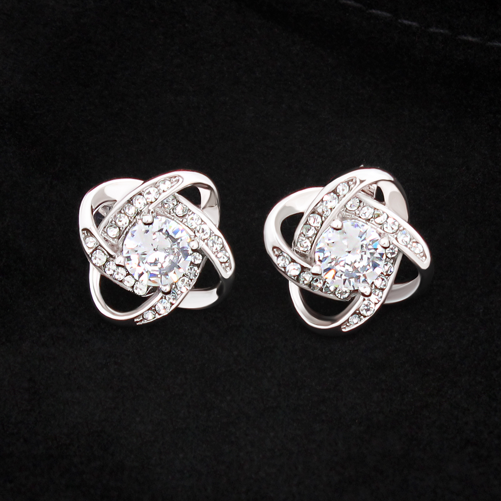 Love Knot Stud Earrings - JustFamilyThings