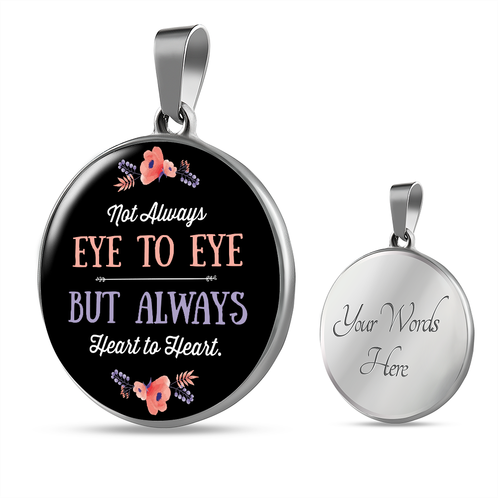 Eye-To-Eye - Graphic Circle Necklace - JustFamilyThings