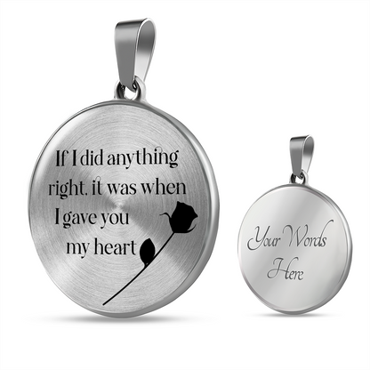 When I gave you my heart - Graphic Circle Necklace - JustFamilyThings