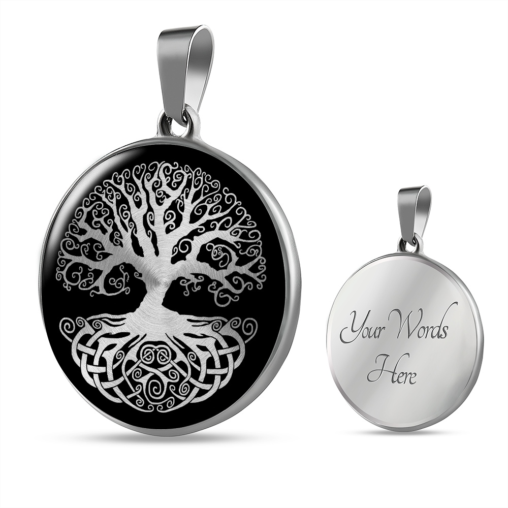 Tree Of Life - Graphic Circle Necklace - JustFamilyThings