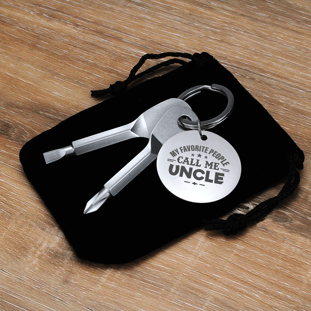 My Favorite People Call Me Uncle - Screwdriver Keychain - JustFamilyThings