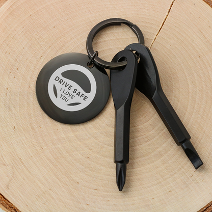 Drive Safe I Love You - Screwdriver Keychain - JustFamilyThings