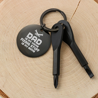 Load image into Gallery viewer, Dad Is My Name, Fixing Stuff Is My Game - Screwdriver Keychain - JustFamilyThings
