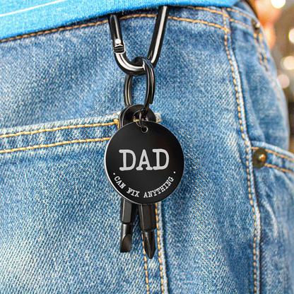 Dad Can Fix Anything - Screwdriver Keychain - JustFamilyThings