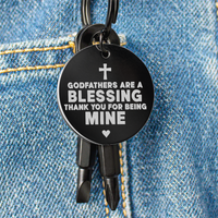 Load image into Gallery viewer, Godfathers Are A Blessing Thank You For Being Mine - Screwdriver Keychain - JustFamilyThings
