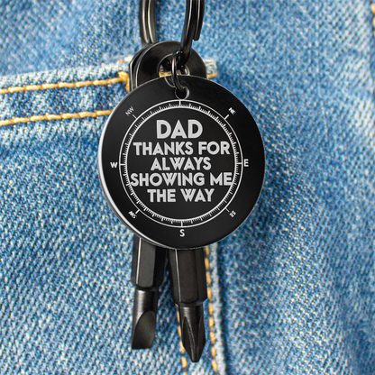 Dad Thanks For Always Showing Me The Way - Screwdriver Keychain - JustFamilyThings