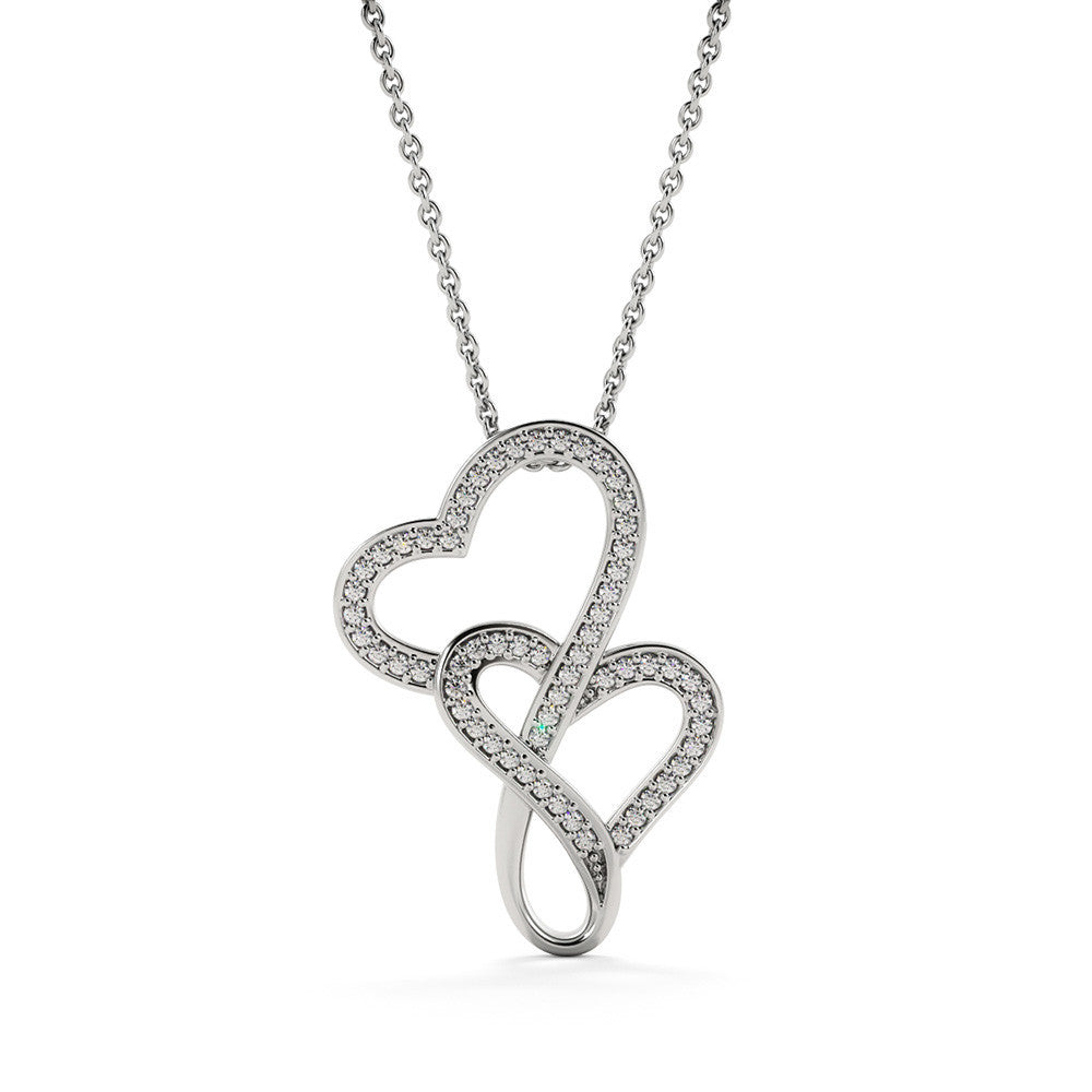 To my daughter - Sometimes the smallest step - Double Heart Necklace - JustFamilyThings