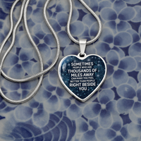 Load image into Gallery viewer, Far away - Graphic Heart Necklace - JustFamilyThings
