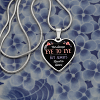 Load image into Gallery viewer, Eye-To-Eye - Graphic Heart Necklace - JustFamilyThings

