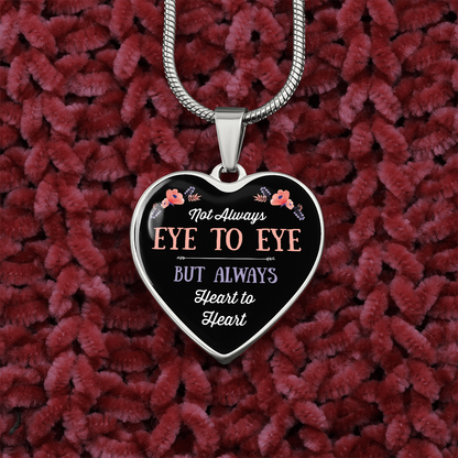 Eye-To-Eye - Graphic Heart Necklace - JustFamilyThings