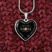 Load image into Gallery viewer, To my amazing mom - Graphic Heart Necklace - JustFamilyThings
