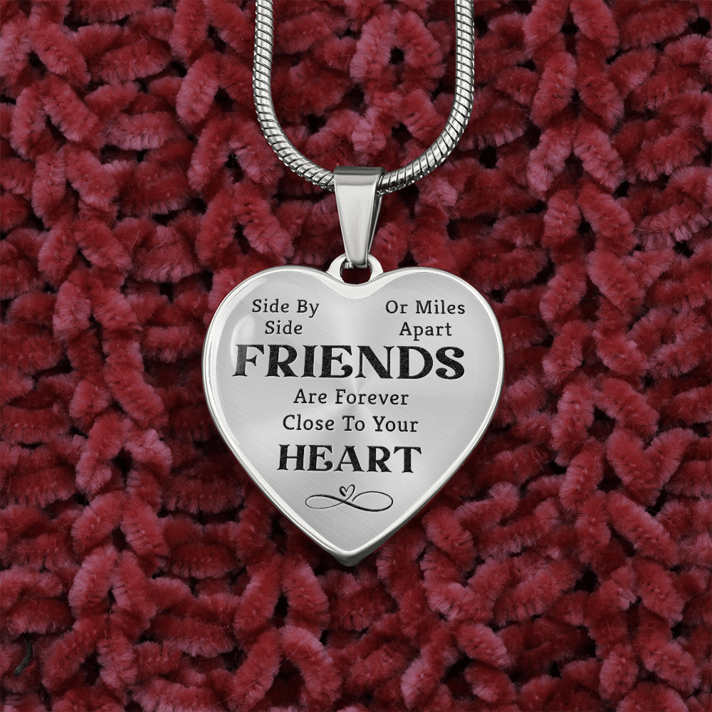 Friends side by side - Graphic Heart Necklace - JustFamilyThings