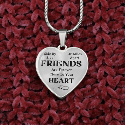 Friends side by side - Graphic Heart Necklace - JustFamilyThings
