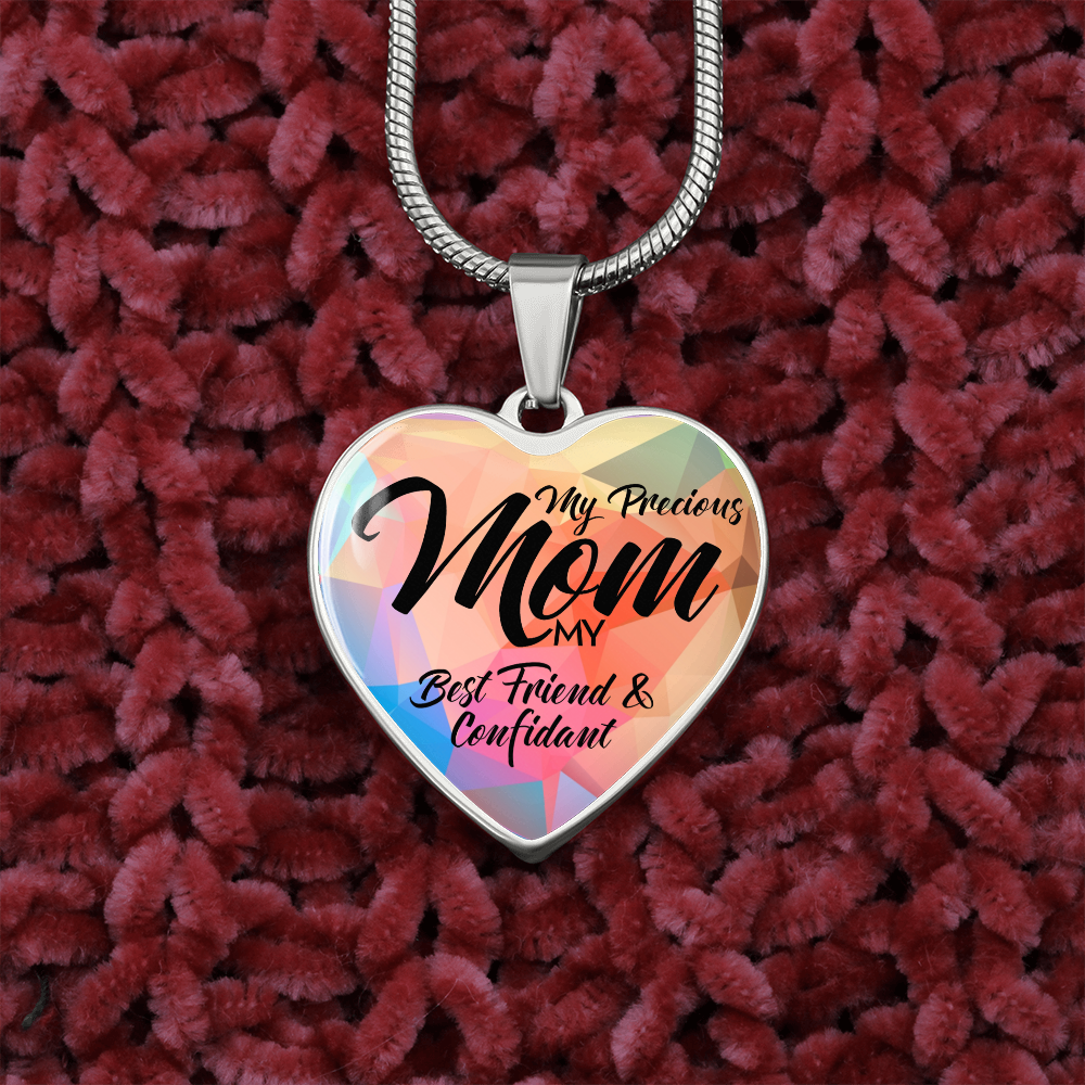 My Precious Mom - Graphic Heart Necklace - JustFamilyThings