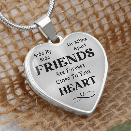 Friends side by side - Graphic Heart Necklace - JustFamilyThings