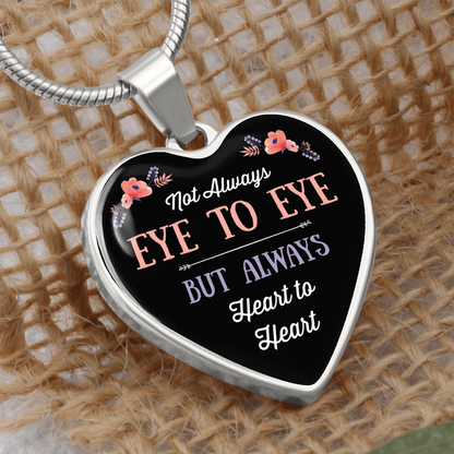 Eye-To-Eye - Graphic Heart Necklace - JustFamilyThings